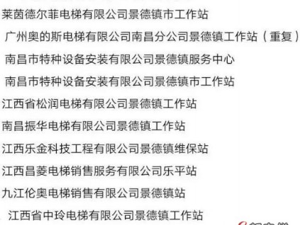 電梯安全不容忽視！江西景德鎮11家電梯維保工作站被注銷！