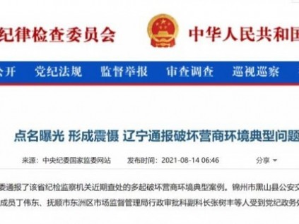 點名曝光 特種設備被抓典型了！ 遼寧通報多起破壞營商環境典型問題