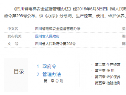 四川省電梯安全監督管理辦法